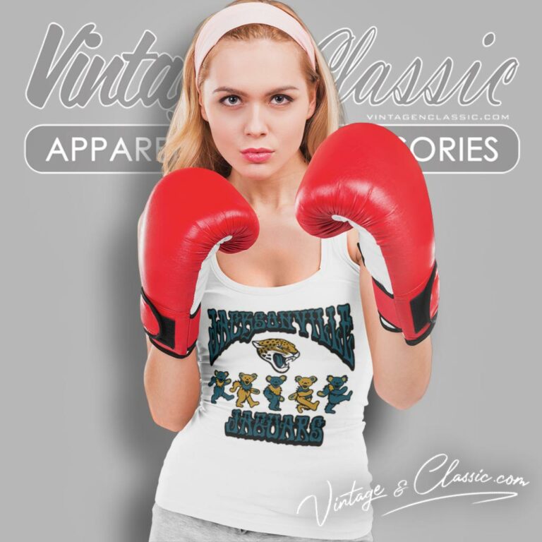 Jacksonville Jaguars Grateful Dead Dancing Bears Tank Top Racerback Jacksonville Jaguars Grateful Dead Dancing Bears Tank Top Racerback