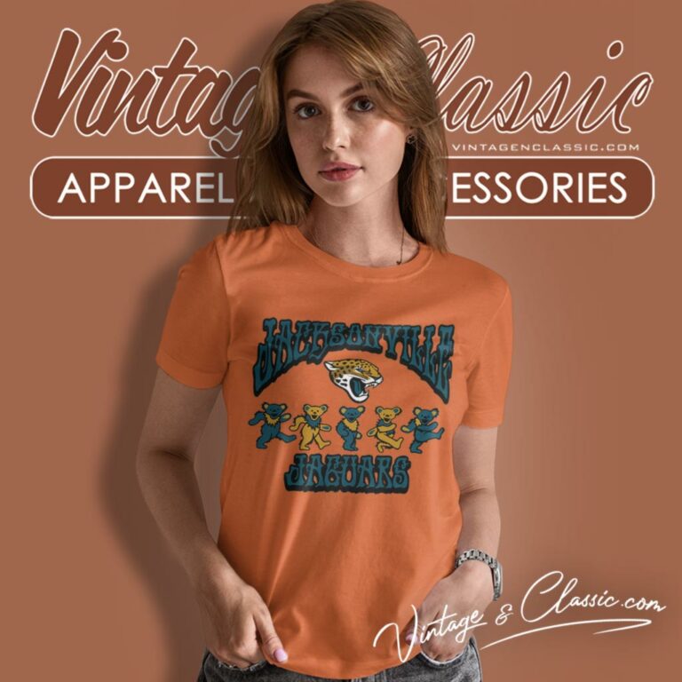 Jacksonville Jaguars Grateful Dead Dancing Bears Women T Shirt Jacksonville Jaguars Grateful Dead Dancing Bears Women T Shirt