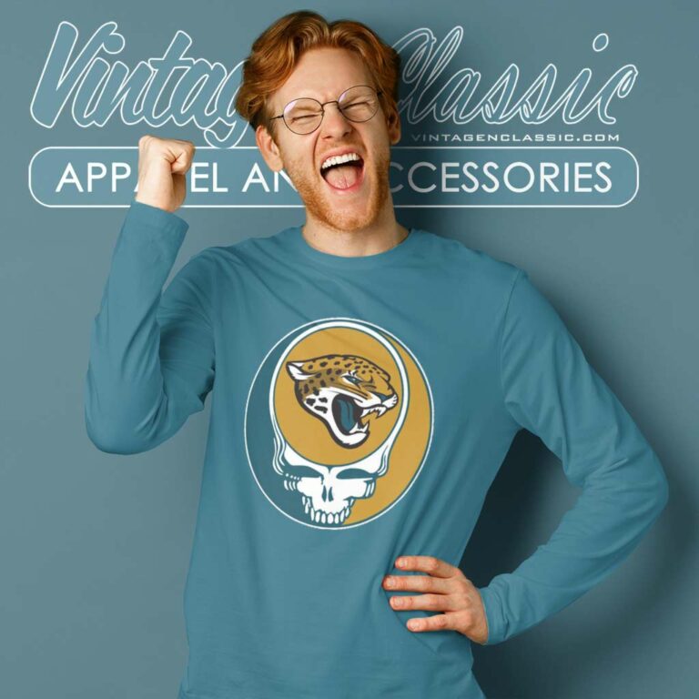 Jacksonville Jaguars Grateful Dead Steal Your Face Long Sleeve Tee Jacksonville Jaguars Grateful Dead Steal Your Face Long Sleeve Tee