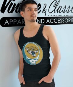 Jacksonville Jaguars Grateful Dead Steal Your Face Tank Top Racerback
