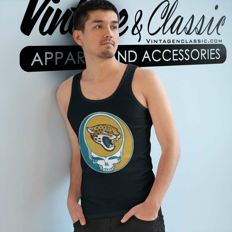 Jacksonville Jaguars Grateful Dead Steal Your Face Tank Top Racerback Jacksonville Jaguars Grateful Dead Steal Your Face Tank Top Racerback