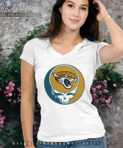 Jacksonville Jaguars Grateful Dead Steal Your Face V Neck TShirt