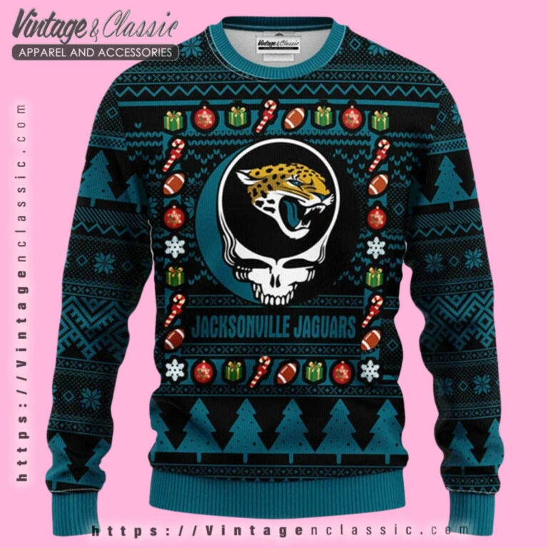 Jacksonville Jaguars Grateful Dead Ugly Sweater Ugly Christmas Sweater Jacksonville Jaguars Grateful Dead Ugly Sweater Ugly Christmas Sweater