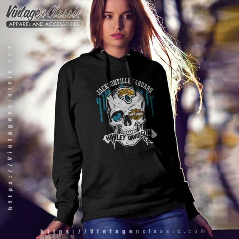 Jacksonville Jaguars Harley Davidson Skull Hoodie Jacksonville Jaguars Harley Davidson Skull Hoodie