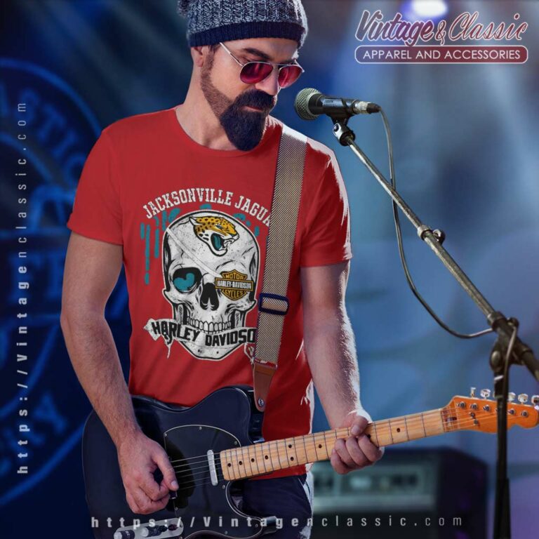 Jacksonville Jaguars Harley Davidson Skull T Shirt Jacksonville Jaguars Harley Davidson Skull T Shirt