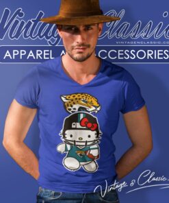 Jacksonville Jaguars Hello Kitty V Neck TShirt