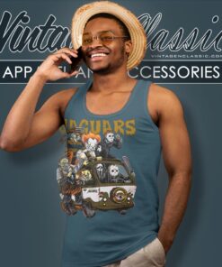 Jacksonville Jaguars Horror Movies Characters Halloween Shirt Tank Top Racerback