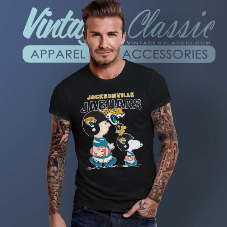 Jacksonville Jaguars Lets Play Football Together Snoopy Charlie Brown And Woodstock T Shirt Jacksonville Jaguars Lets Play Football Together Snoopy Charlie Brown And Woodstock T Shirt