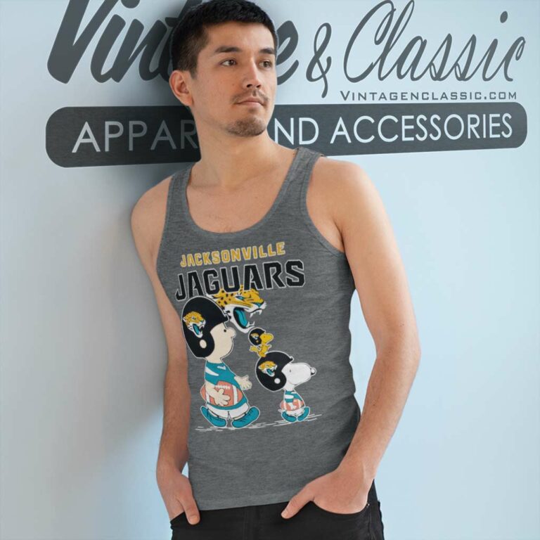 Jacksonville Jaguars Lets Play Football Together Snoopy Charlie Brown And Woodstock Tank Top Racerback Jacksonville Jaguars Lets Play Football Together Snoopy Charlie Brown And Woodstock Tank Top Racerback
