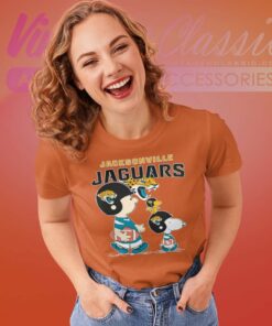 Jacksonville Jaguars Lets Play Football Together Snoopy Charlie Brown And Woodstock Shirt 6 Jacksonville Jaguars Lets Play Football Together Snoopy Charlie Brown And Woodstock Women TShirt