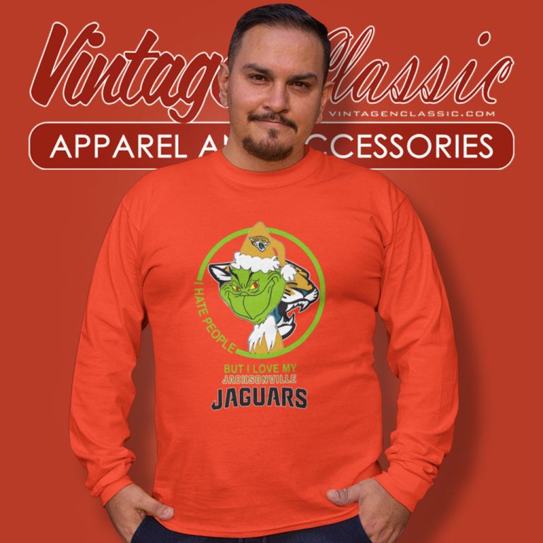 Jacksonville Jaguars Nfl Christmas Grinch Shirt I Hate People But I Love My Jacksonville Jaguars Long Sleeve Tee Jacksonville Jaguars Nfl Christmas Grinch Shirt I Hate People But I Love My Jacksonville Jaguars Long Sleeve Tee