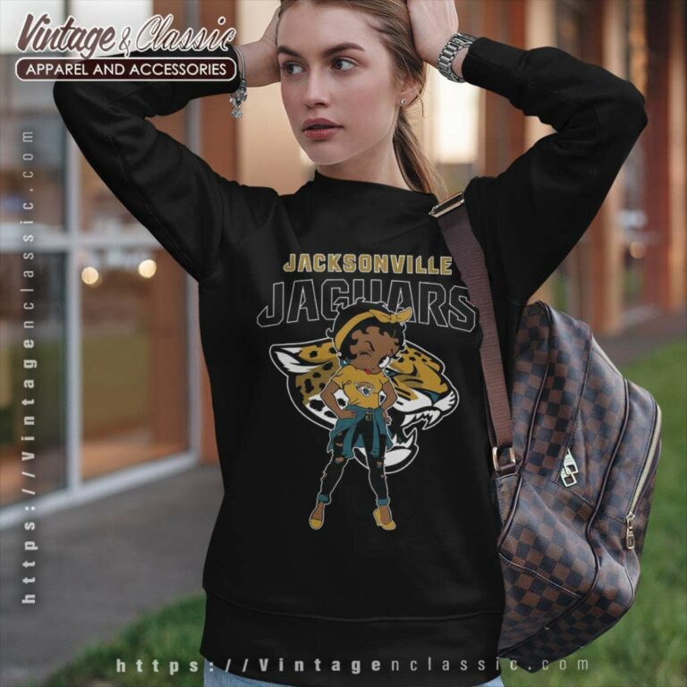 Jacksonville Jaguars Nfl Football Betty Boop Sweatshirt Jacksonville Jaguars Nfl Football Betty Boop Sweatshirt