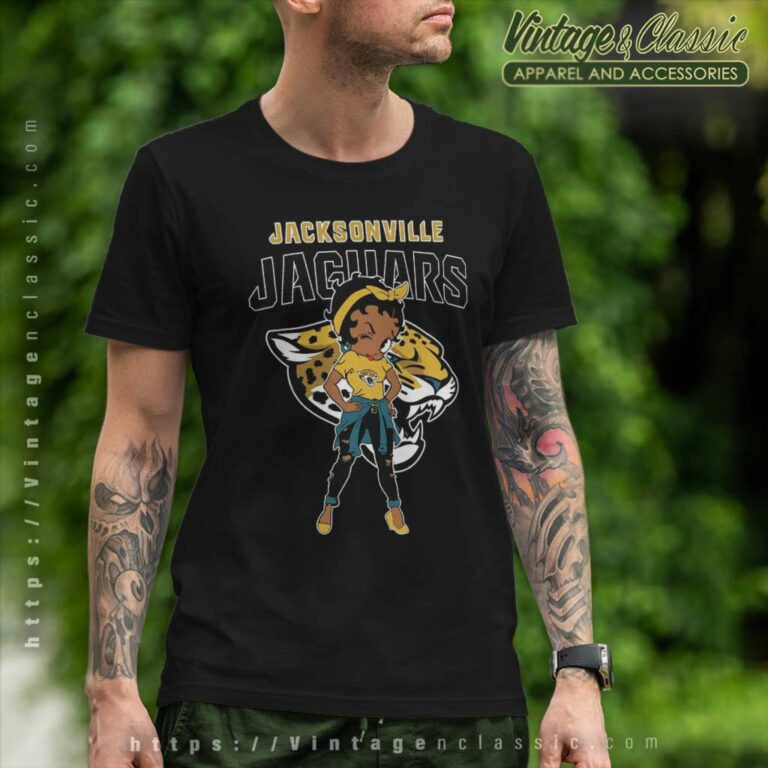 Jacksonville Jaguars Nfl Football Betty Boop T Shirt Jacksonville Jaguars Nfl Football Betty Boop T Shirt