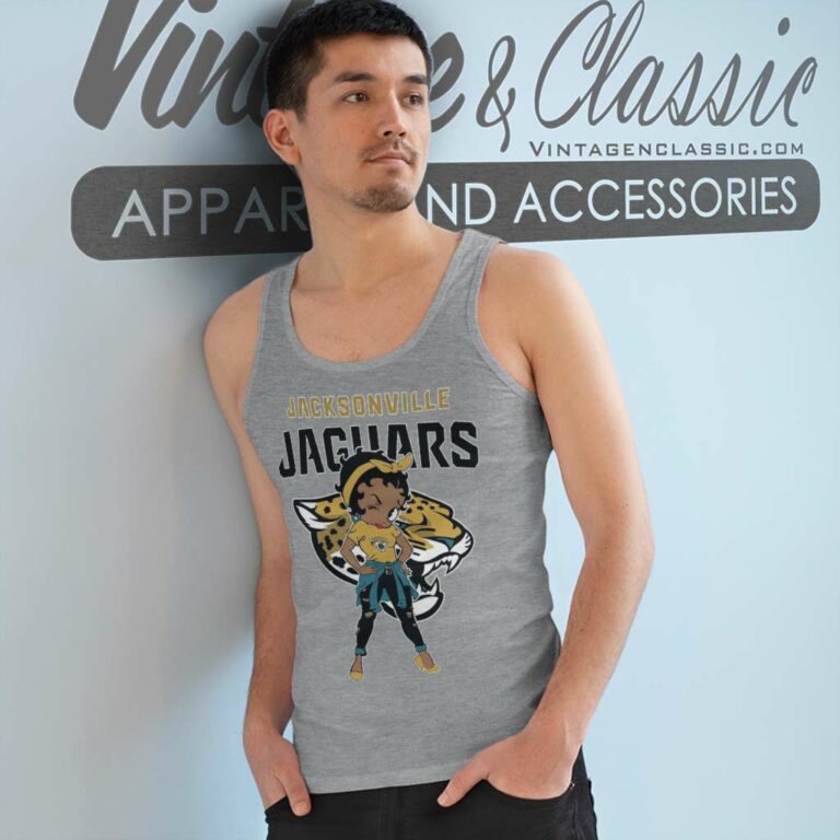 Jacksonville Jaguars Nfl Football Betty Boop Tank Top Racerback Jacksonville Jaguars Nfl Football Betty Boop Tank Top Racerback