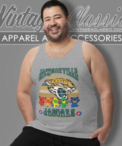 Jacksonville Jaguars Nfl Grateful Dancing Bears Retro Tank Top Racerback