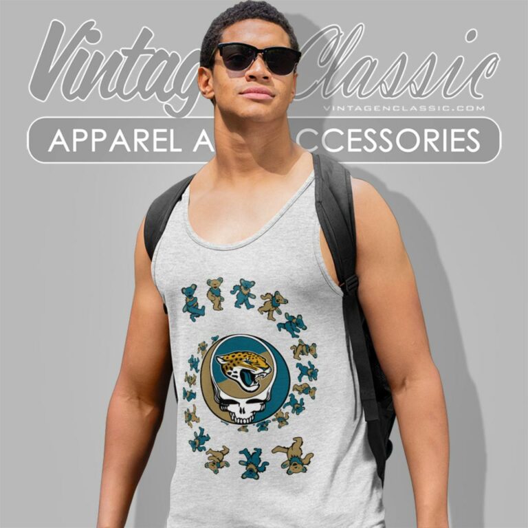Jacksonville Jaguars Nfl Grateful Dancing Bears Tank Top Racerback Jacksonville Jaguars Nfl Grateful Dancing Bears Tank Top Racerback