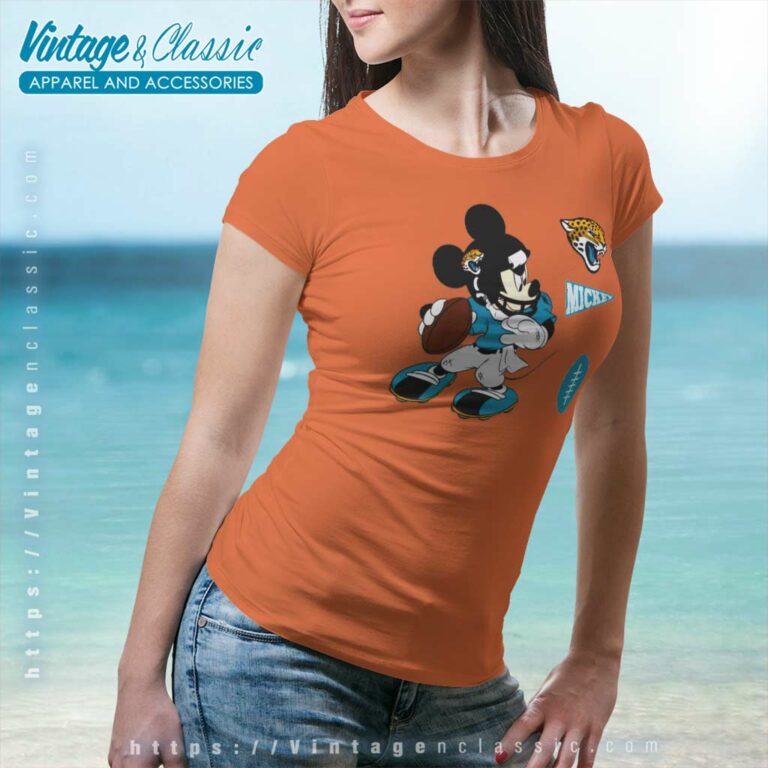 Jacksonville Jaguars Nfl Mickey Mouse Women TShirt Jacksonville Jaguars Nfl Mickey Mouse Women TShirt