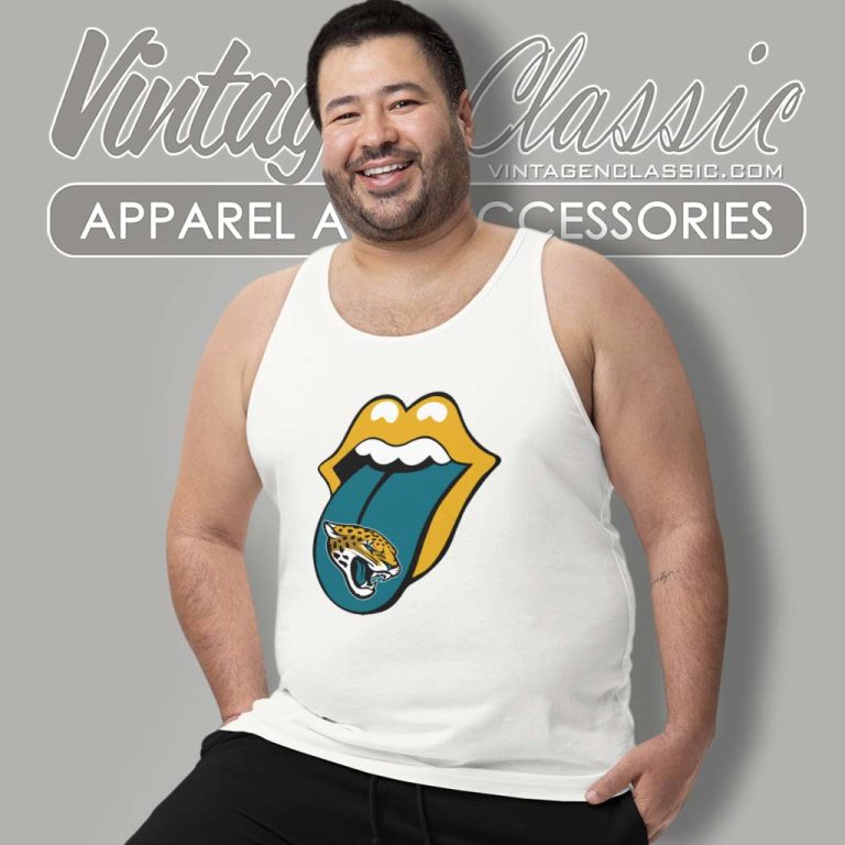 Jacksonville Jaguars Rolling Stones Tank Top Racerback Jacksonville Jaguars Rolling Stones Tank Top Racerback