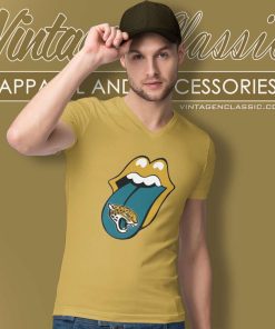 Jacksonville Jaguars Rolling Stones V Neck TShirt