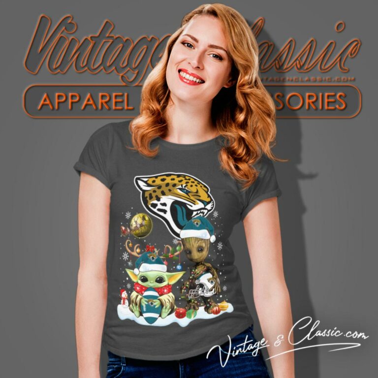Jacksonville Jaguars Shirt Baby Yoda And Groot Santa Christmas Women T Shirt Jacksonville Jaguars Shirt Baby Yoda And Groot Santa Christmas Women T Shirt