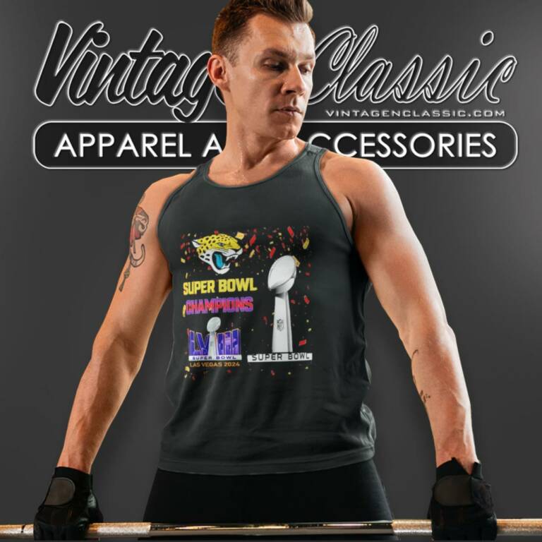 Jacksonville Jaguars Shirt Super Bowl Champions Lviii Las Vegas 2024 Tank Top Racerback Jacksonville Jaguars Shirt Super Bowl Champions Lviii Las Vegas 2024 Tank Top Racerback