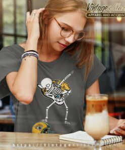 Jacksonville Jaguars Skull Dabbing Nfl Football Women TShirt