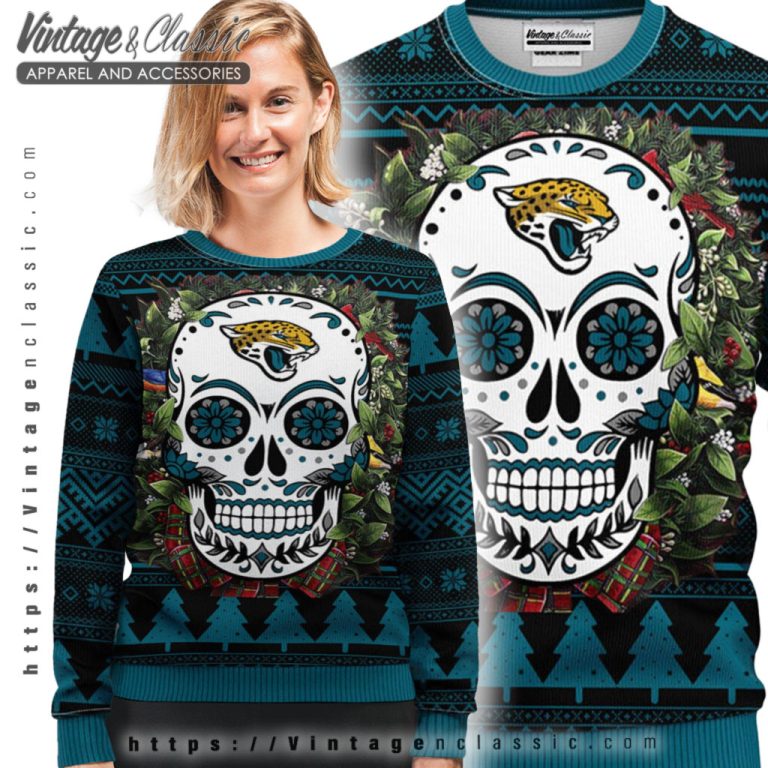 Jacksonville Jaguars Skull Ugly Christmas Sweater Ugly Sweater shirt Jacksonville Jaguars Skull Ugly Christmas Sweater Ugly Sweater shirt