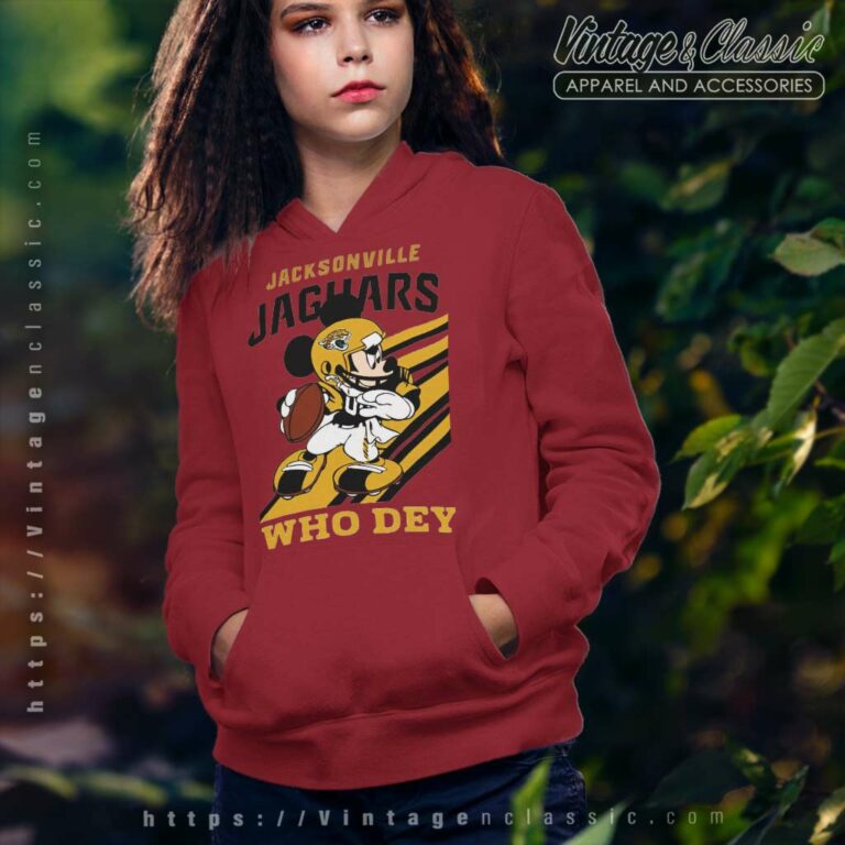 Jacksonville Jaguars Slogan Who Dey Mickey Mouse Hoodie Jacksonville Jaguars Slogan Who Dey Mickey Mouse Hoodie