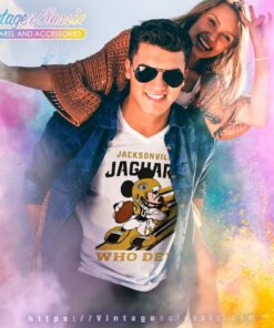 Jacksonville Jaguars Slogan Who Dey Mickey Mouse V Neck TShirt
