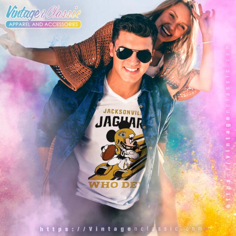 Jacksonville Jaguars Slogan Who Dey Mickey Mouse V Neck TShirt Jacksonville Jaguars Slogan Who Dey Mickey Mouse V Neck TShirt