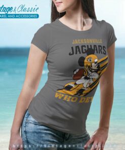 Jacksonville Jaguars Slogan Who Dey Mickey Mouse Women TShirt