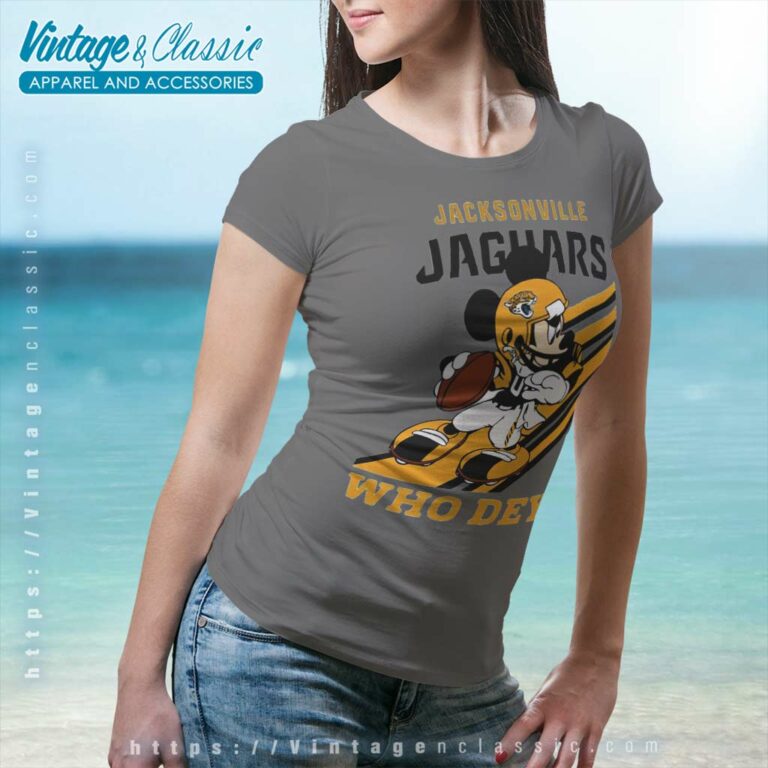 Jacksonville Jaguars Slogan Who Dey Mickey Mouse Women TShirt Jacksonville Jaguars Slogan Who Dey Mickey Mouse Women TShirt