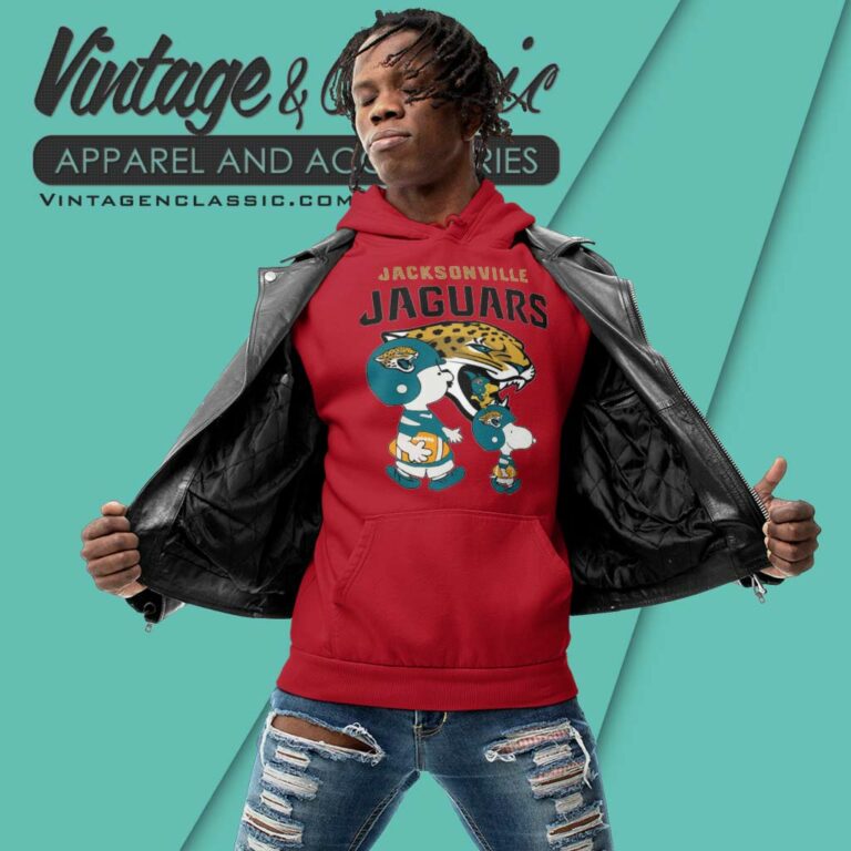 Jacksonville Jaguars Snoopy And Charlie Brown Peanuts Hoodie Jacksonville Jaguars Snoopy And Charlie Brown Peanuts Hoodie