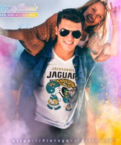 Jacksonville Jaguars Snoopy And Charlie Brown Peanuts Shirt 5 Jacksonville Jaguars Snoopy And Charlie Brown Peanuts V Neck TShirt