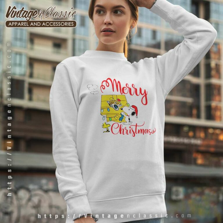 Jacksonville Jaguars Snoopy Merry Christmas Nfl Sweatshirt Jacksonville Jaguars Snoopy Merry Christmas Nfl Sweatshirt