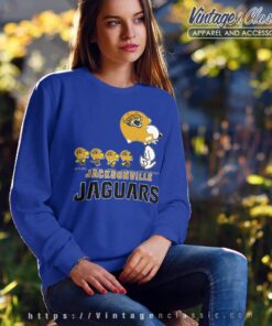 Jacksonville Jaguars Snoopy Woodstock Team Walking Sweatshirt