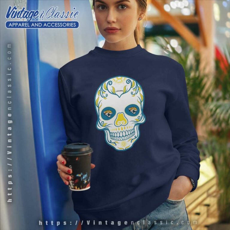 Jacksonville Jaguars Sugar Skull Sweatshirt Jacksonville Jaguars Sugar Skull Sweatshirt
