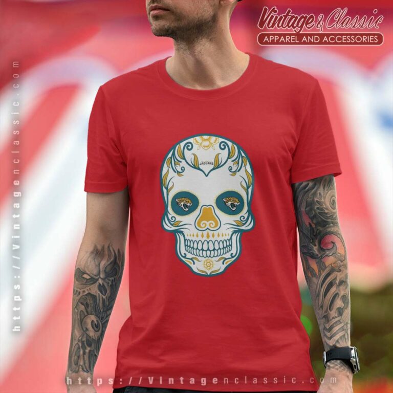 Jacksonville Jaguars Sugar Skull T Shirt Jacksonville Jaguars Sugar Skull T Shirt