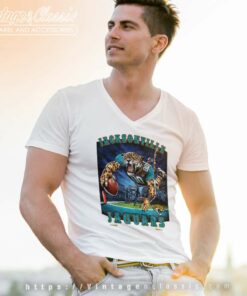 Jacksonville Jaguars Team Football Sport V Neck TShirt