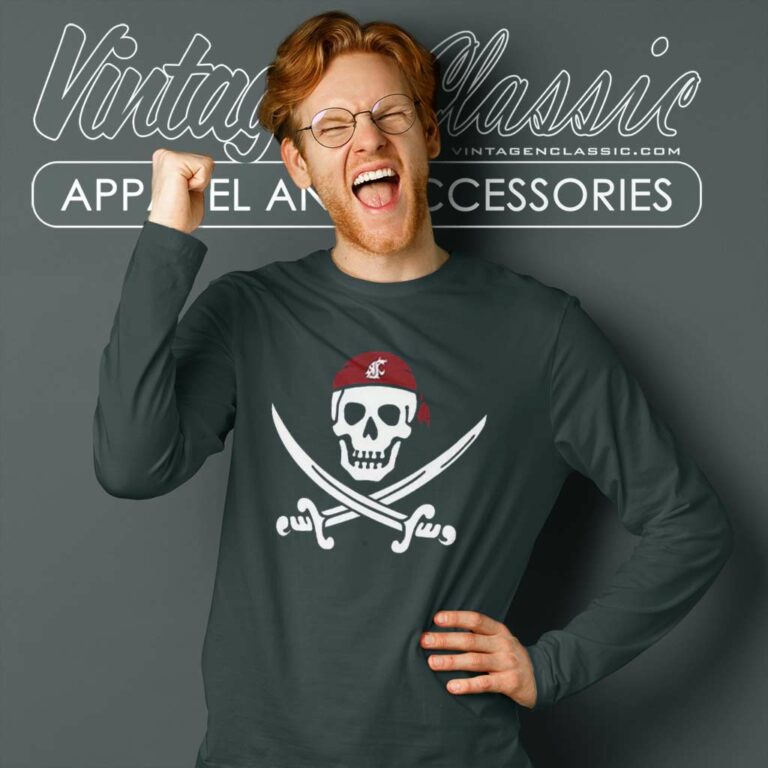 Jake Dickert Wsu Golf Pirate Skull Long Sleeve Tee Jake Dickert Wsu Golf Pirate Skull Long Sleeve Tee