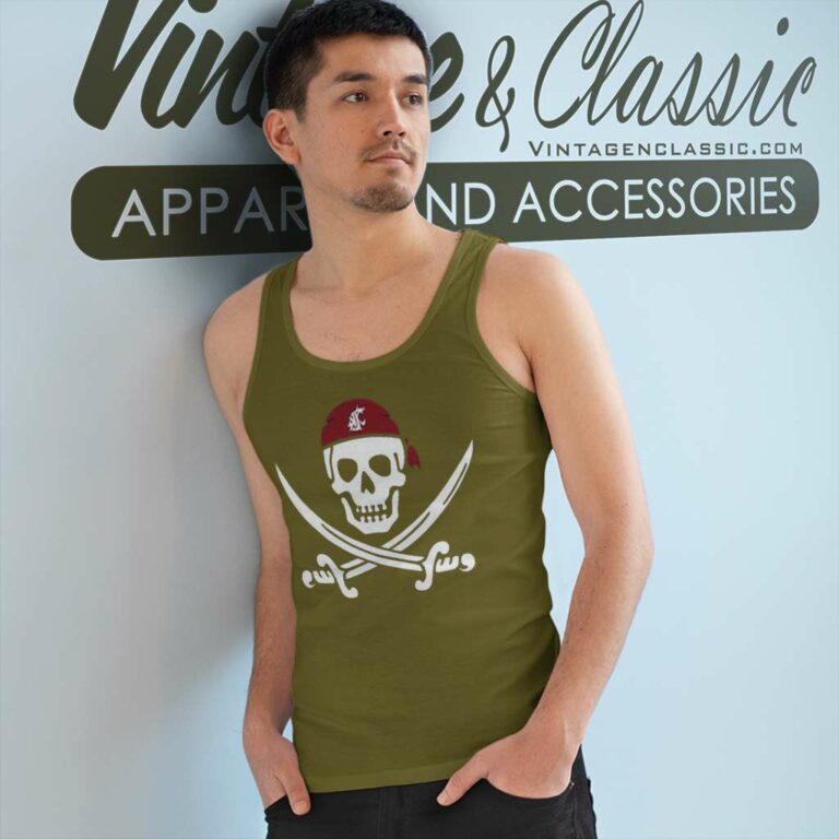Jake Dickert Wsu Golf Pirate Skull Tank Top Racerback Jake Dickert Wsu Golf Pirate Skull Tank Top Racerback