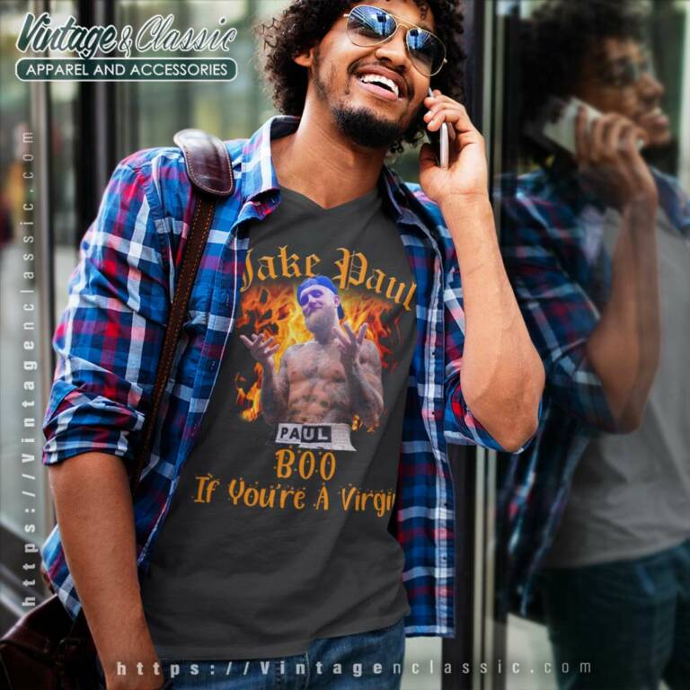 Jake Paul Boo If Youre A Virgin V Neck TShirt Jake Paul Boo If Youre A Virgin V Neck TShirt