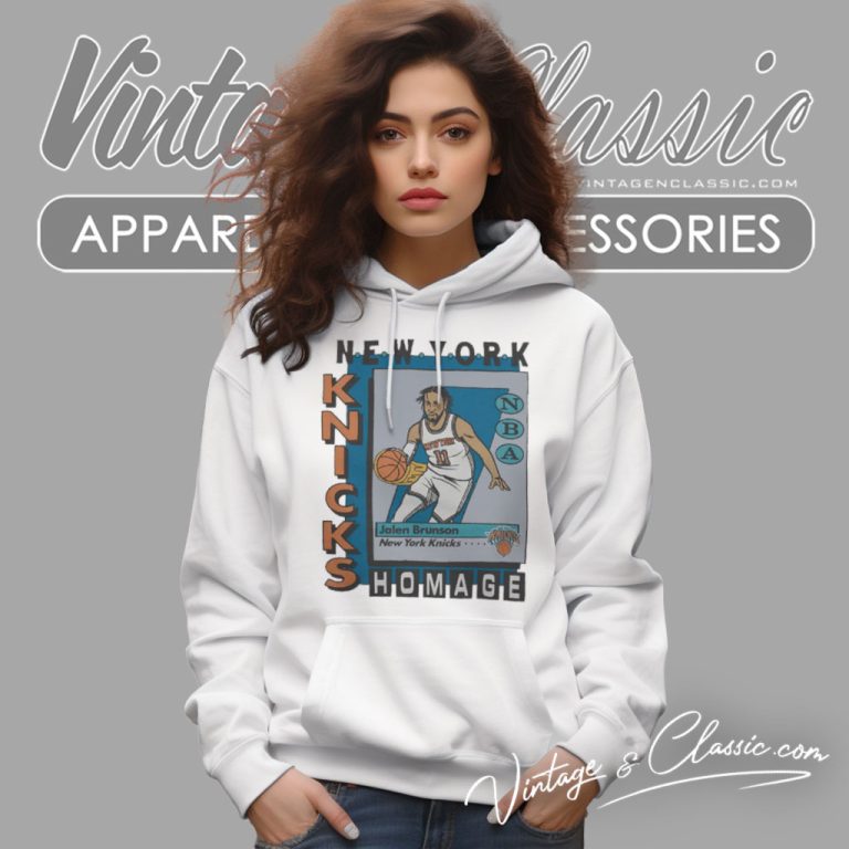 Jalen Brunson New York Knicks Trading Card Hoodie Jalen Brunson New York Knicks Trading Card Hoodie