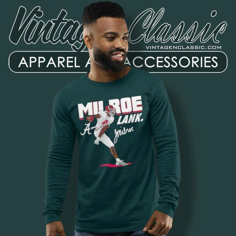 Jalen Milroe Shirt Lank Alabama Logo Long Sleeve Tee Jalen Milroe Shirt Lank Alabama Logo Long Sleeve Tee