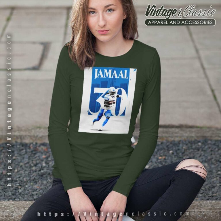 Jamaal Williams Detroit Lions Nfl Football Poster Long Sleeve Tee Jamaal Williams Detroit Lions Nfl Football Poster Long Sleeve Tee