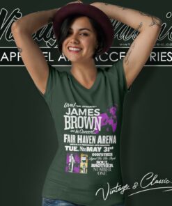 James Brown Live Mr Dynamite In Fairhaven Arena V Neck TShirt