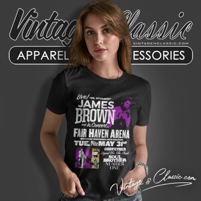 James Brown Live Mr Dynamite In Fairhaven Arena Women T Shirt James Brown Live Mr Dynamite In Fairhaven Arena Women T Shirt