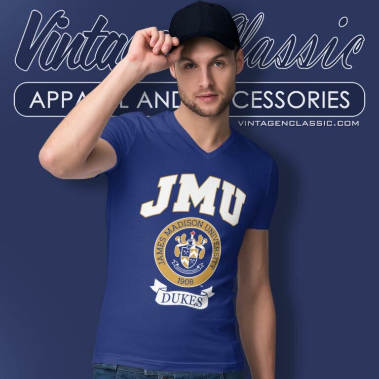 James Madison University Dukes V Neck TShirt James Madison University Dukes V Neck TShirt