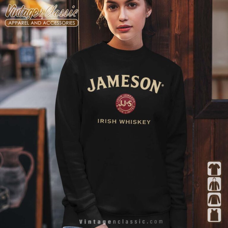 Jameson Irish Whiskey Logo Black Sweatshirt Jameson Irish Whiskey Logo Black Sweatshirt