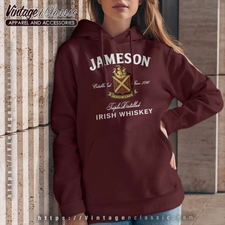 Jameson Irish Whiskey Triple Distilled Hoodie Jameson Irish Whiskey Triple Distilled Hoodie